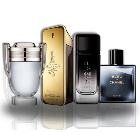 KIT: Invictus + One Million + 212 VIP Black + Bleu de Chanel 100ML