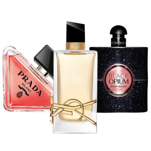 KIT: PRADA PARADOX, BLACK OPIUM YVES SAINT LAURENT, LIBRE